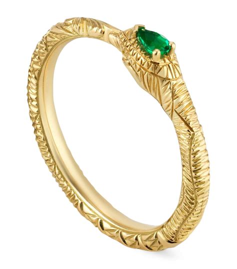 gucci ouroboros ring in gold|Gucci gold textured icon ring.